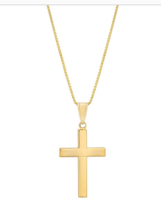Jewelry - BNWT 14kt Gold High Polish Cross Pendant